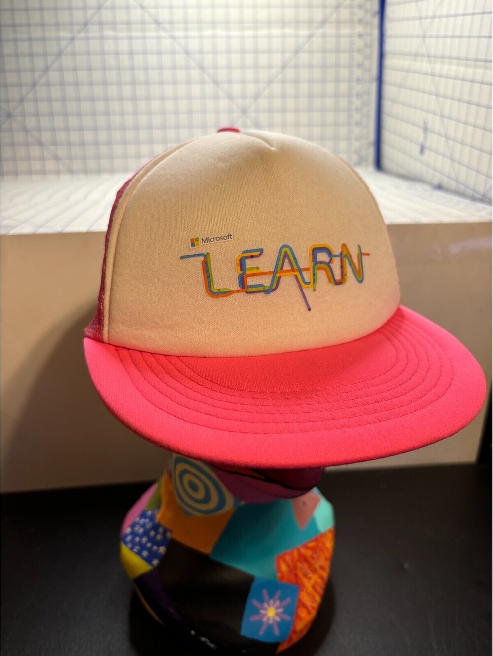 Vintage Microsoft Windows Learn Trucker Hat Cap baseball 6 panel mesh snapback